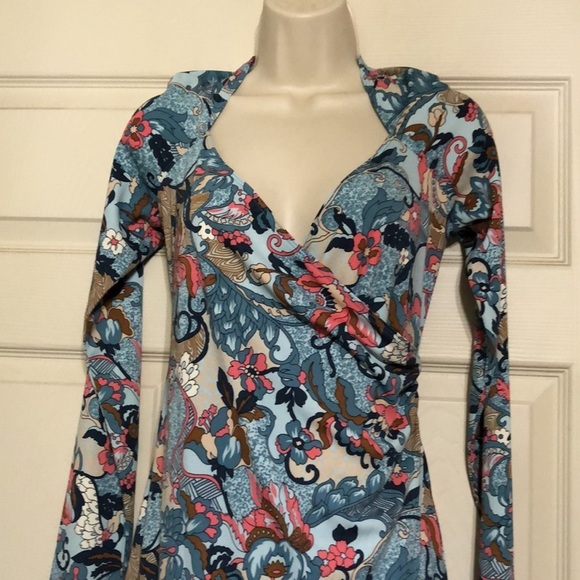 Wrap style dress with sweetheart neckline size L - Picture 6 of 8